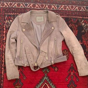 Suede blank nyc motto jacket